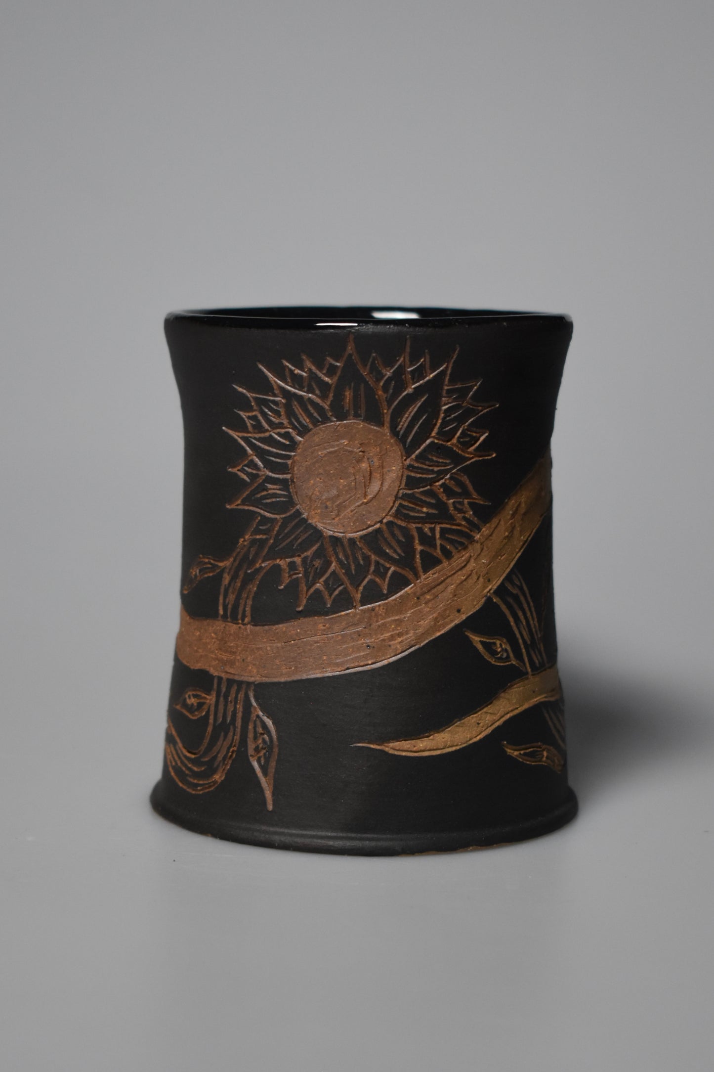 Wild Clay Snake Mug - Matte Black 10-14oz