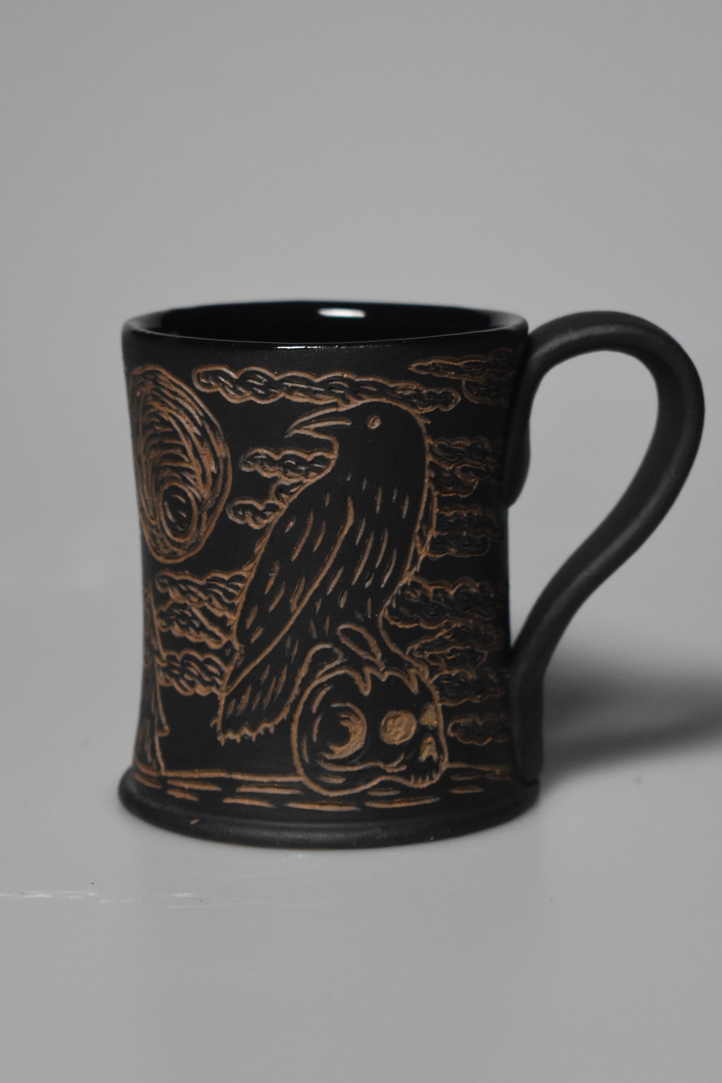 Wild Clay Raven Mug - Matte Black 10-14oz