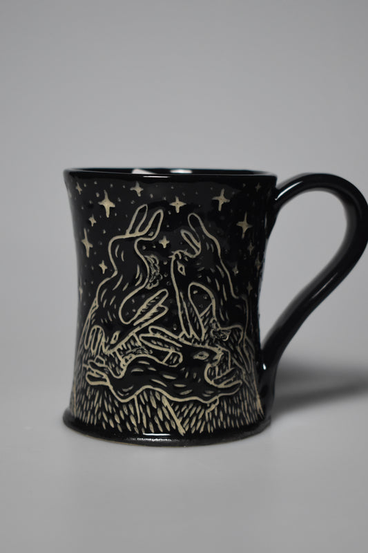 Three Hares Mug 10-14oz