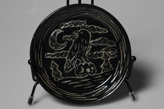 Wild Clay Raven Trinket Dish