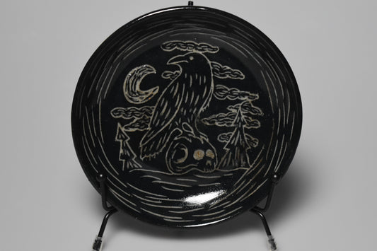 Wild Clay Raven Plate