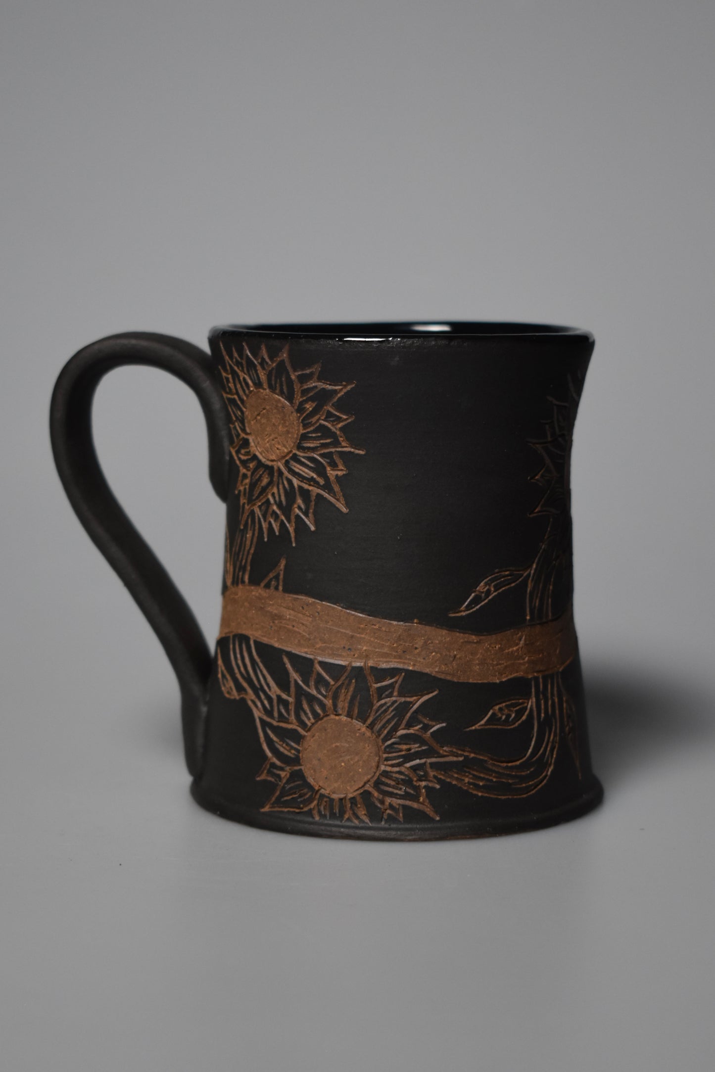 Wild Clay Snake Mug - Matte Black 10-14oz